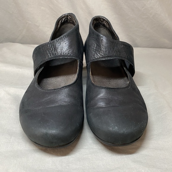 Mephisto Women's US 8‎ Black Leather Heeled Mary Jane Clogs Comfort Shoes - Picture 3 of 10